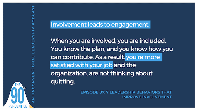 lEadership Behaviors that Improve involvement